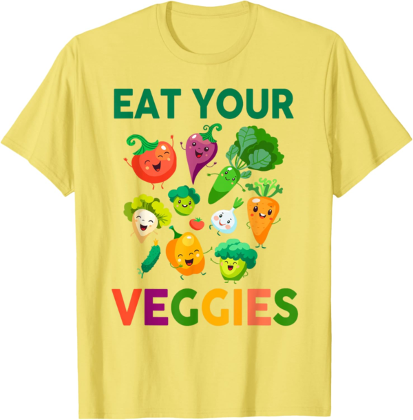Vegan Shirt Kids Toddler Boys Eat Your Veggies Vegetables T-... - Image 2
